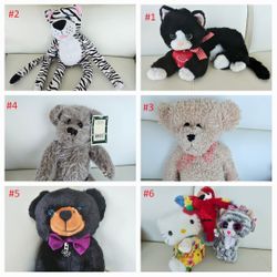 Ringling Brothers Circus Assorted Stuffed animal Toy Souvenir collection Vintage