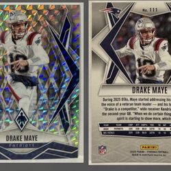 2025 Panini Phoenix - Drake Maye - Silver Pyramids Prizm