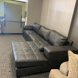 NOKOMIS CHARCOAL LAF SECTIONAL