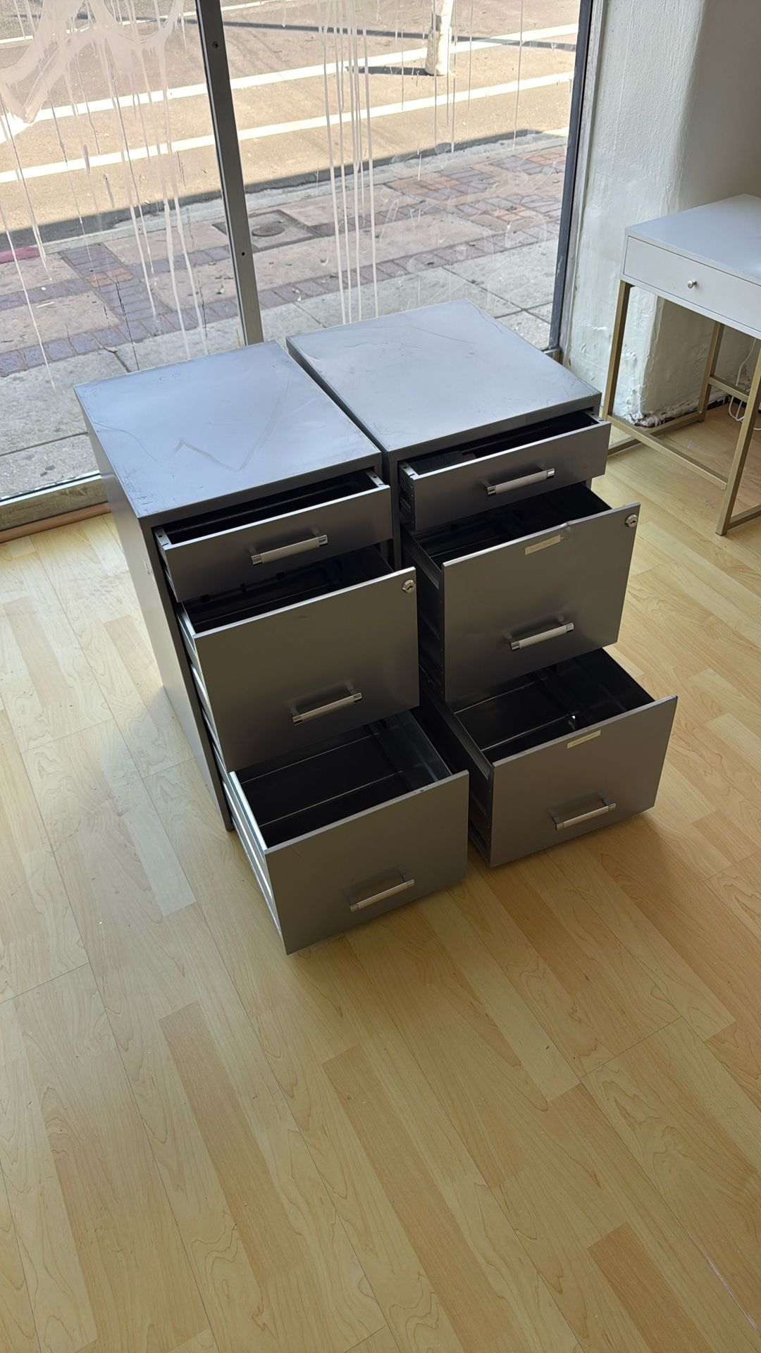 Metal Filing Cabinets, No Keys
