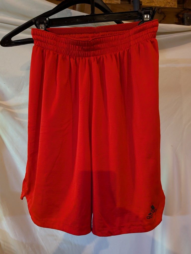 Adidas Climalite Athletic Shorts Mens Small Red Basketball Activewear Athleisure