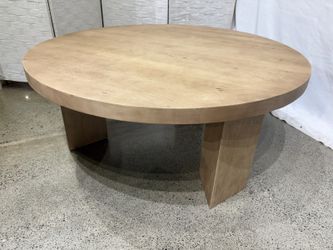 FOUR HANDS Mesa Round Coffee Table in Light Brushed
