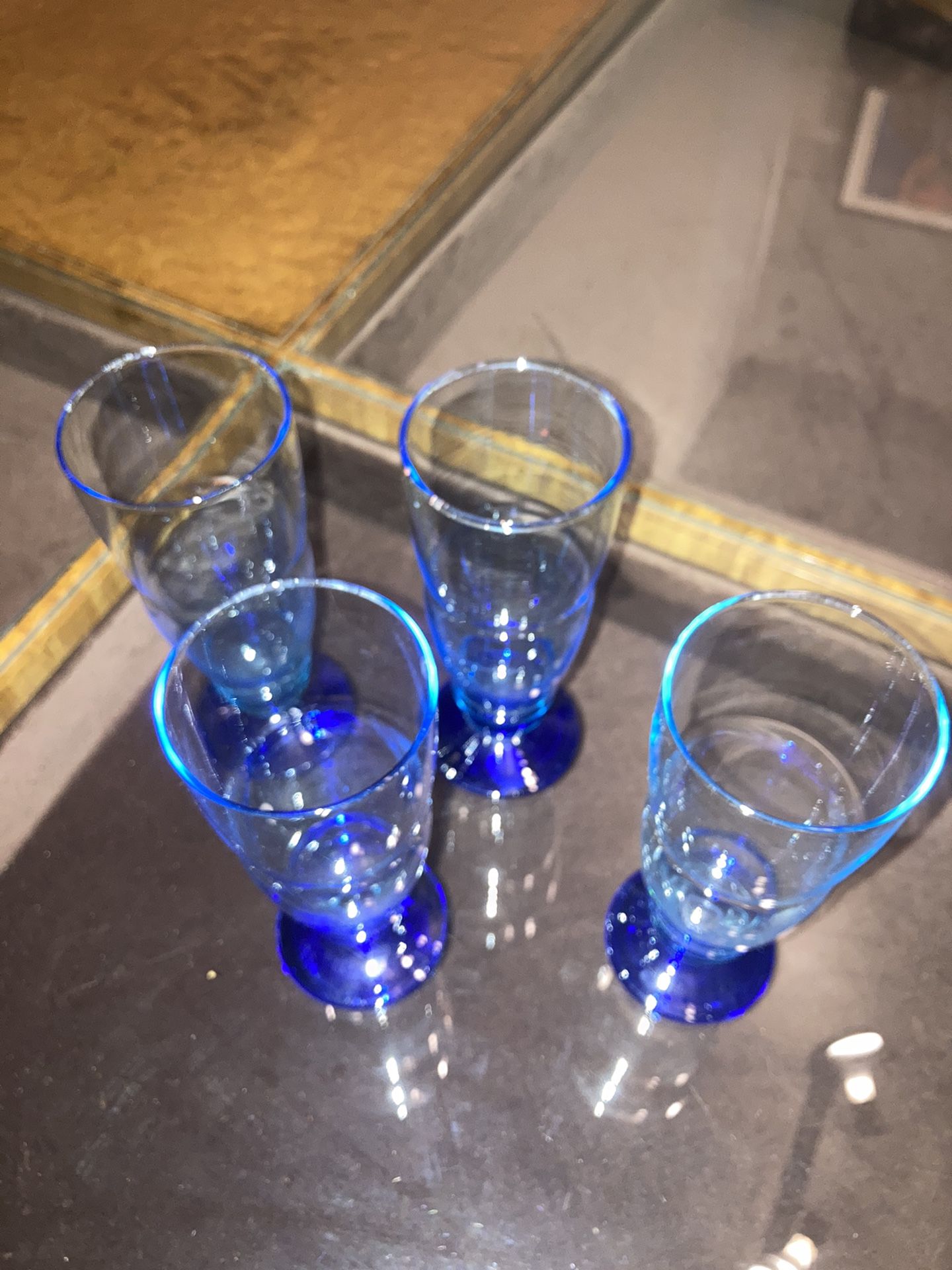 Vintage Cordial Glass Set (Blue)