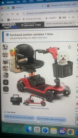 Mobility scooter for seniors,300lbs capacity