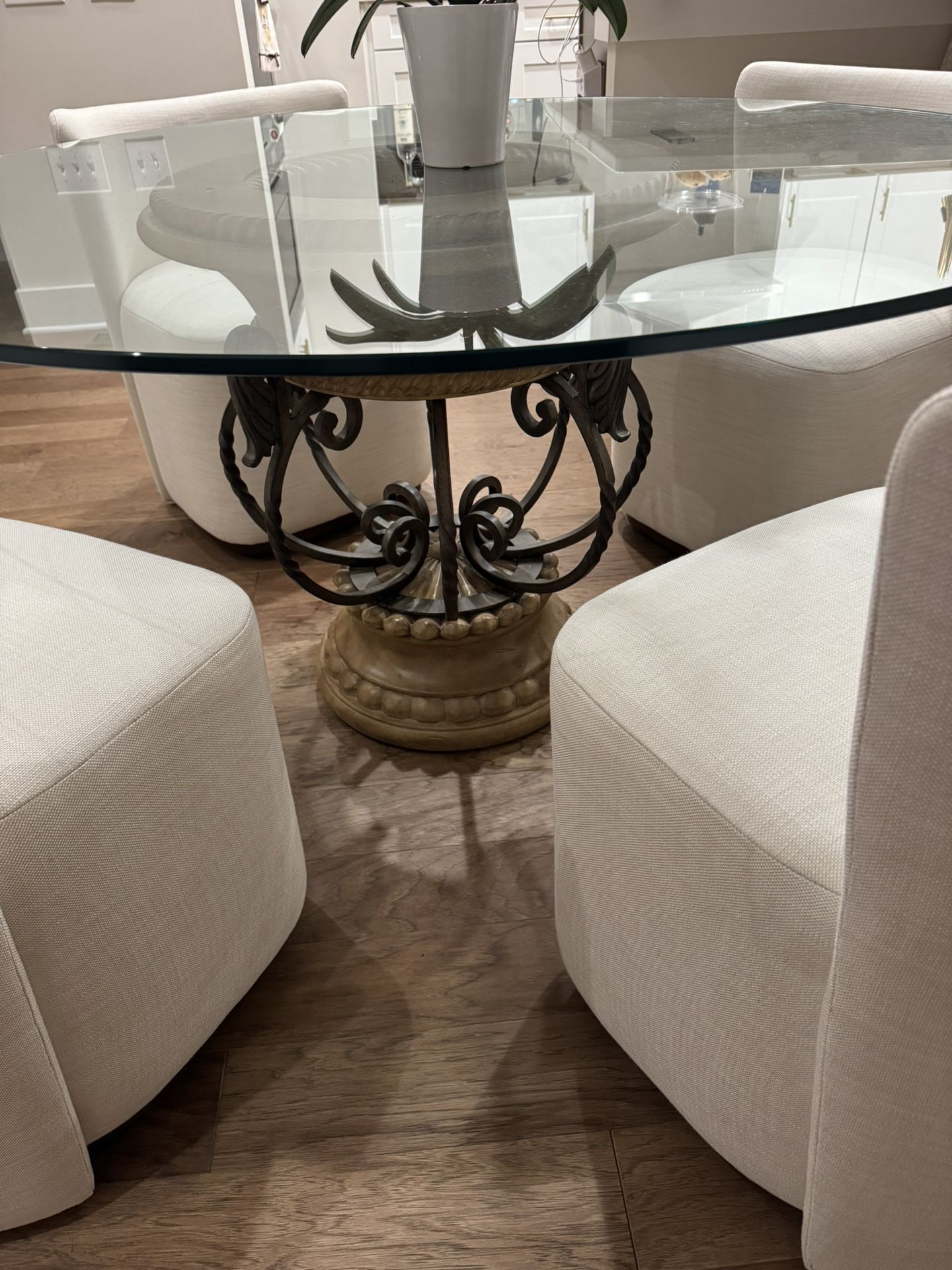 Glass Top Dining Table