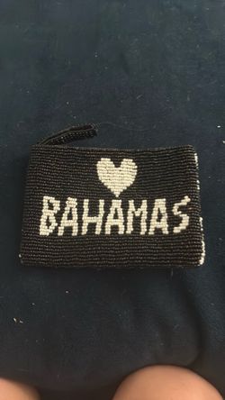 Bahamas Beaded Coin Purse Pouch