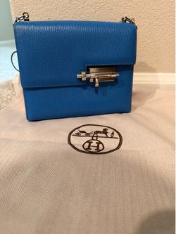 Verrou Chaine Bag Chevre Mysore- Blue - Excellent Condition