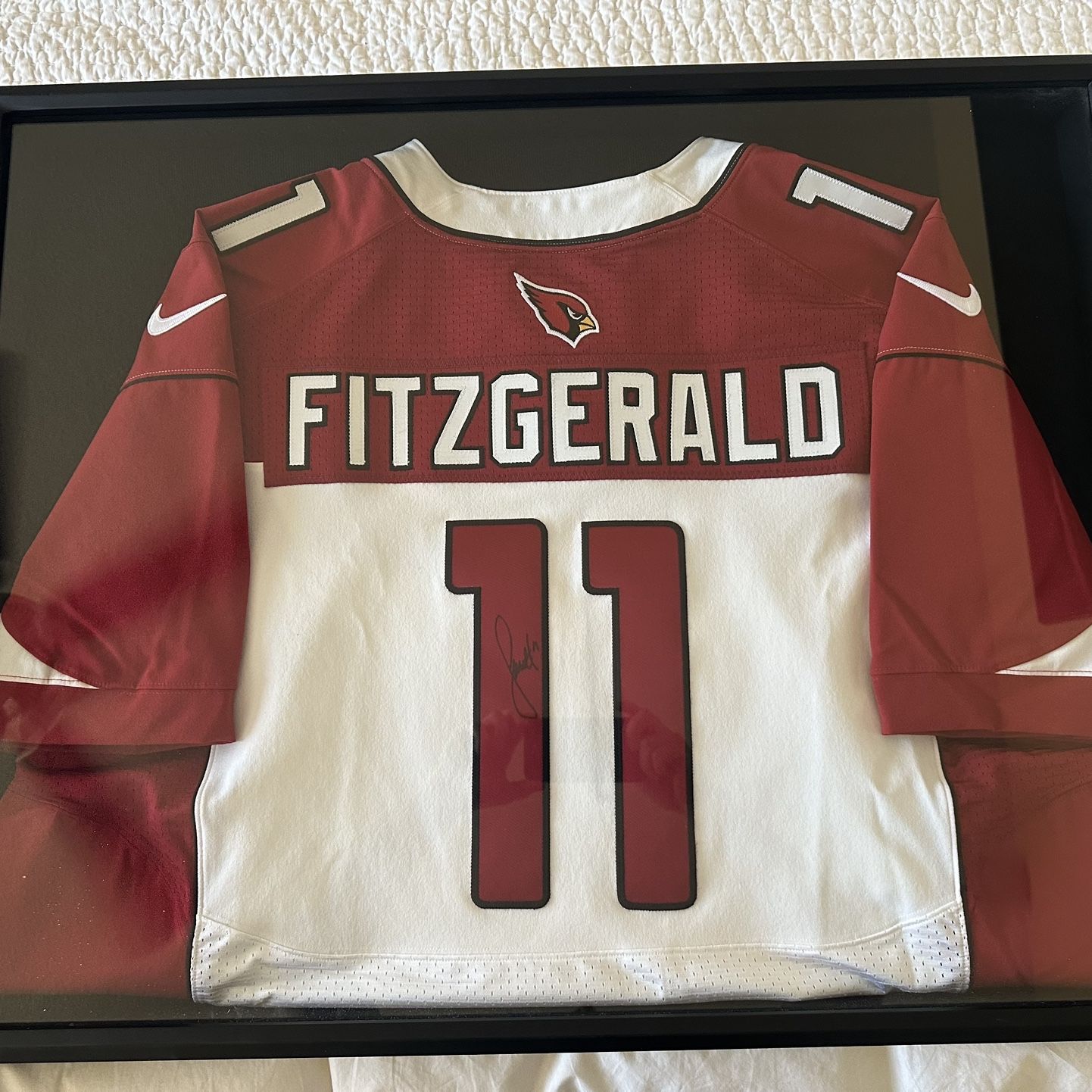 Autographed Larry Fitzgerald Jersey (Framed)