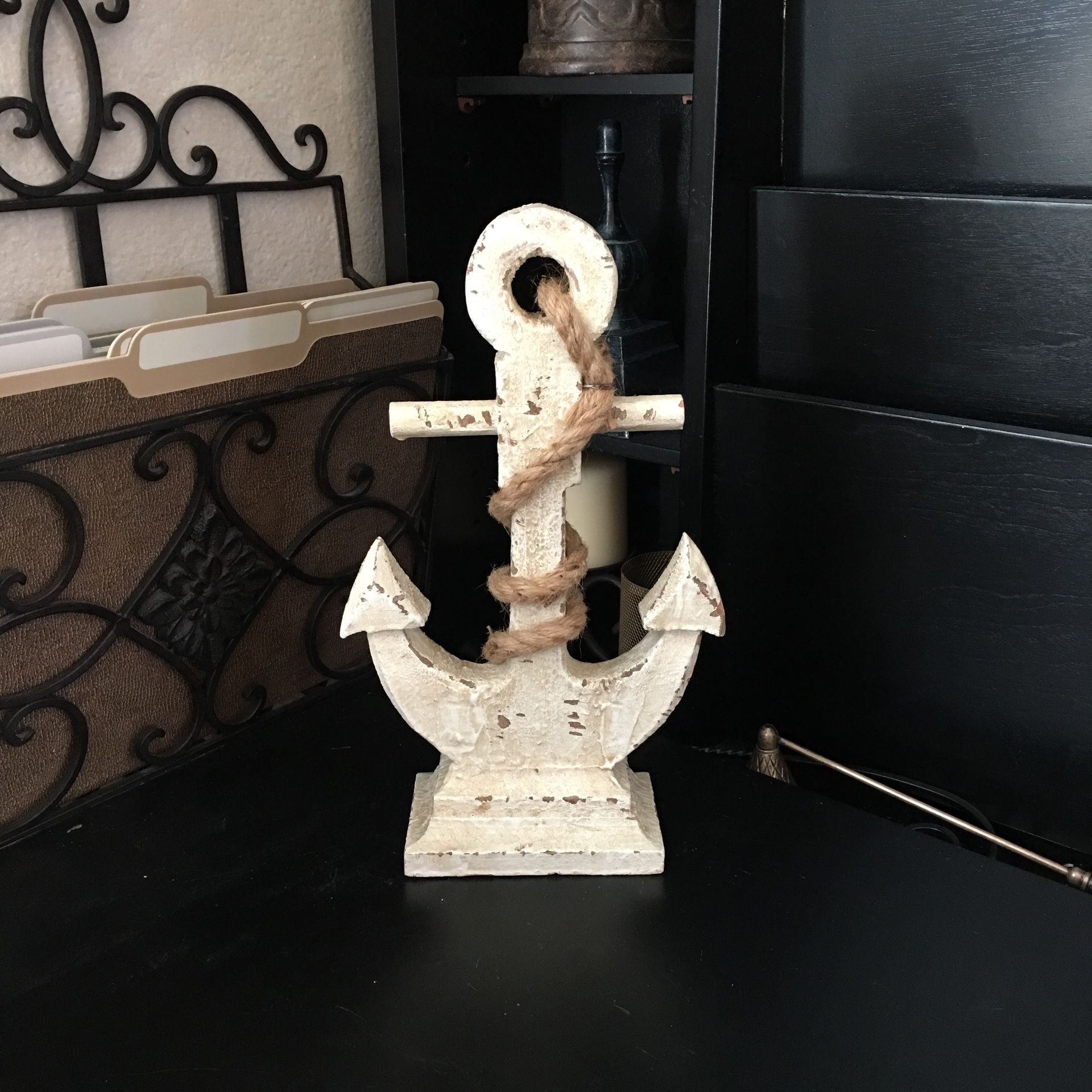 (30% off pick up) NAUTICAL 11.5”x6.5”x2.75” Lightweight Wood BOAT ANCHOR Rustic SHIP Table DECOR