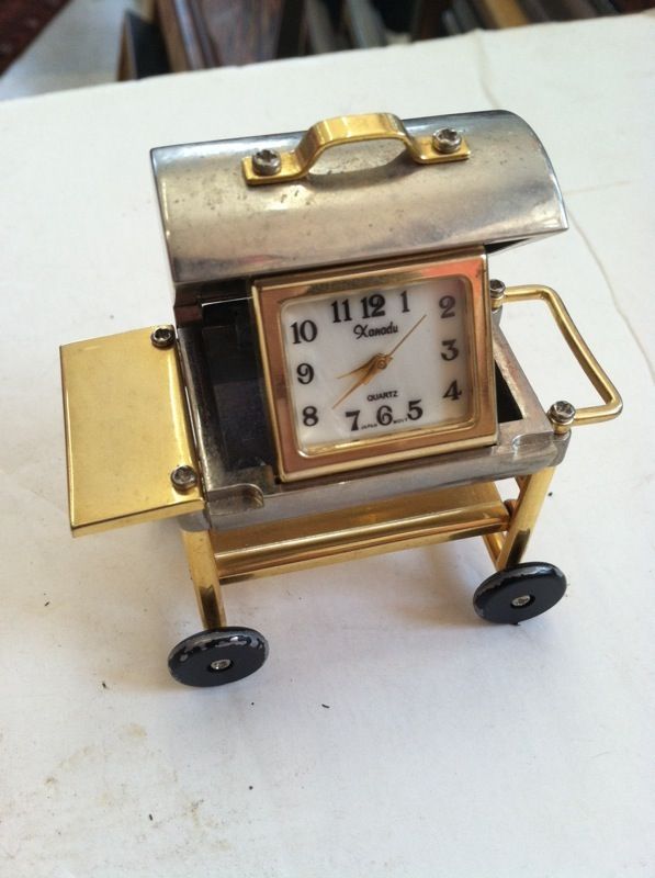 One of a Kind BBQ Grill Decorative Table Clock 