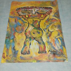 Simbología Tacarigua, mixed media on canvas.