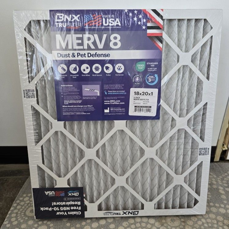 Furnace Filters 18x20x1 - NEW