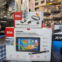 Boss radio with car play and back up camera