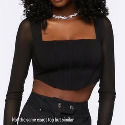 Forever 21 Black Corset Top