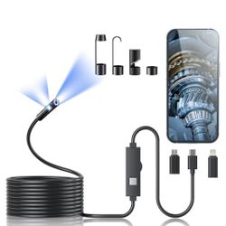 Endoscopic camera with light, boroscope tools