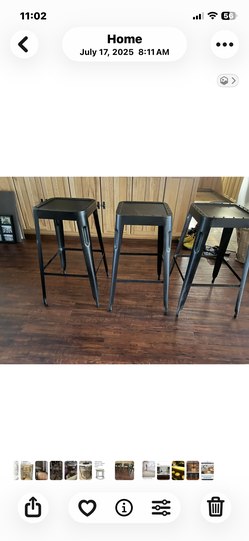 Industrial barstools 4 / console to match
