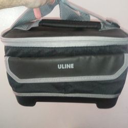 LUNCH BOX COOLER....Black)Grey with handle and carrying strap