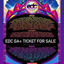 EDCLV GA+ Ticket For Sale 