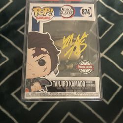 Demon Slayer Tanjiro Funko Pop Authentic Auto