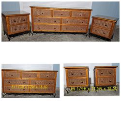 Rattan Dresser Set