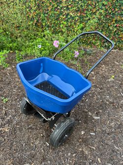 Blue Push Broadcast Spreader