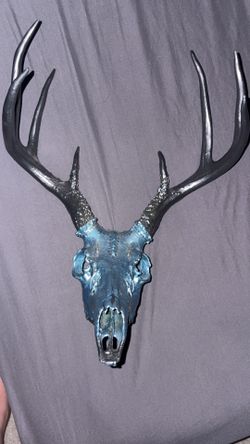 Hand Painted Deer Skull