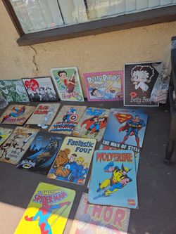 19 tin marvel wall decor