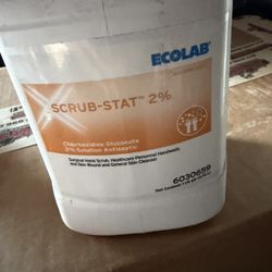 Bottles Of Scrub And Liquid Sanitizer 