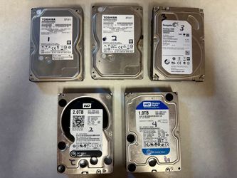 Lot of 5 Used 3.5" Desktop Hard Drives