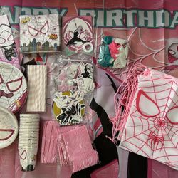 Spider Girl Birthday Party Decorations Supplies. 