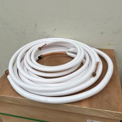25ft Insulated Copper Line Set 3/8” And 5/8” OD Refrigerant Tube For Mini Split 3 Ton 36000btu