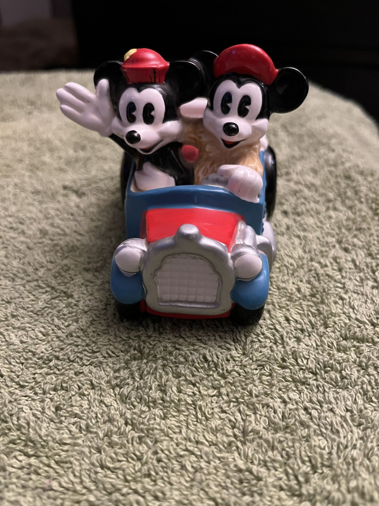 Mickey And Minnie Ceramic Car