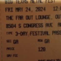 Big Texas Metal Fest Tickets
