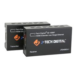 J-Tech Digital HDMI Extender By Single Cat 5E/6 Full Hd 1080P With Deep Color, EDID Copy, Dolby Digital/DTS