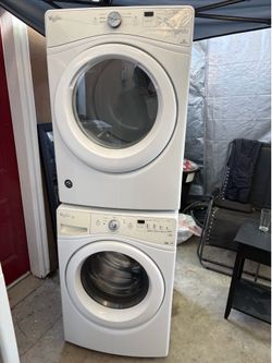 Whirlpool duet stackable washer and gas dryer