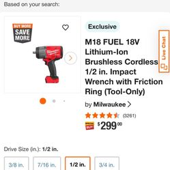 Milwaukee Impact Wrench Works Great Tool Only 