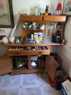 Breakfast hutch.