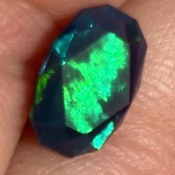Marvelous Black Opal Faceted Gemstone 