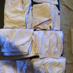 A .. Lot Of White Scrubs .. Tops and Bottoms