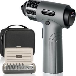 Cordless Electric Screwdriver, 3.7V Power Rechargeable Repair Tool Set with 32 Bits, Digital Display