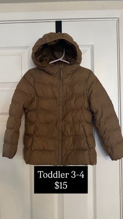 UniQlo Toddler Puffer Jacket Brown 3/4