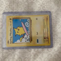 Surfing Pikachu Rare Pokemon Card