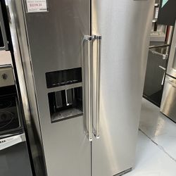 KitchenAid Stainless Steel 22.6 Cu. Ft. Side-by-Side Refrigerator With Exterior Ice And Water