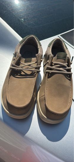 Hey Dude Paul Men’s Size 8 / Women’s 10 – Brown/Green – Excellent Condition