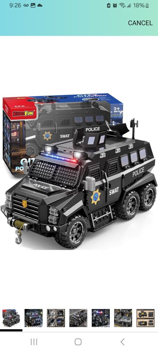 Police Car w/Sound & Lights $20