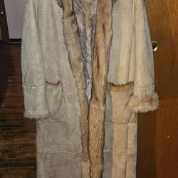 100% Shearling Long Coat