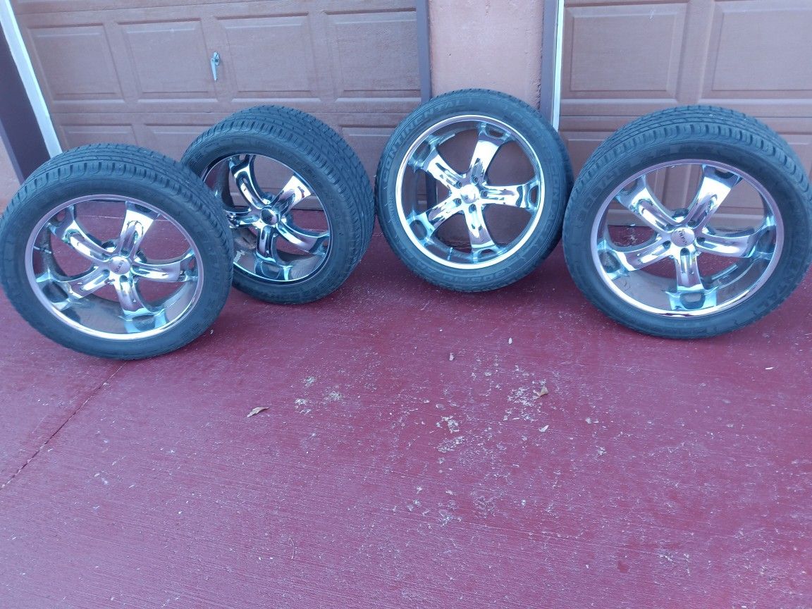 22" Boss Wheels And Tires New Set Of 4
