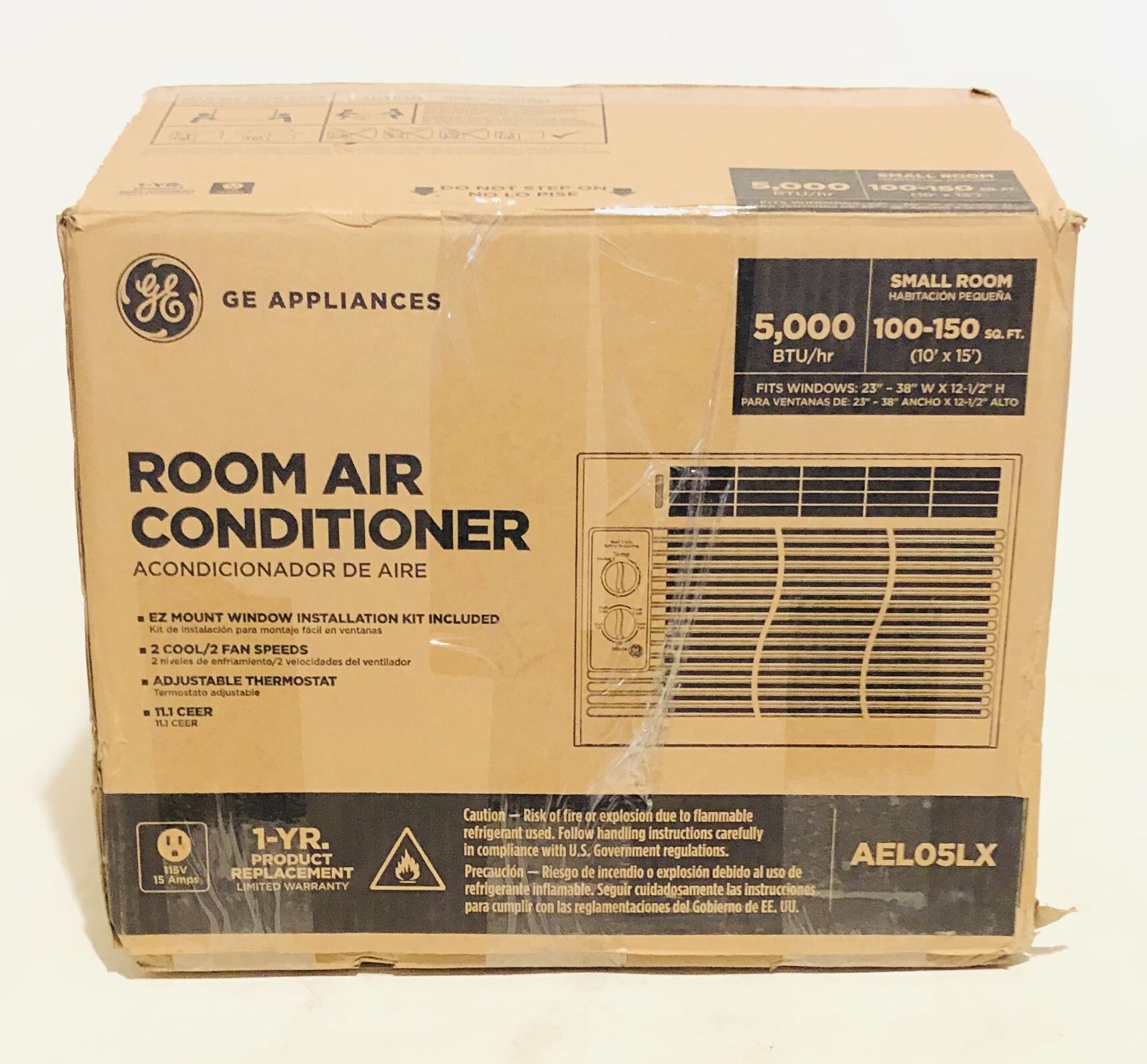GE AEL05LX 5,000 btu 115-volt Electronic Room Window Air Conditioner