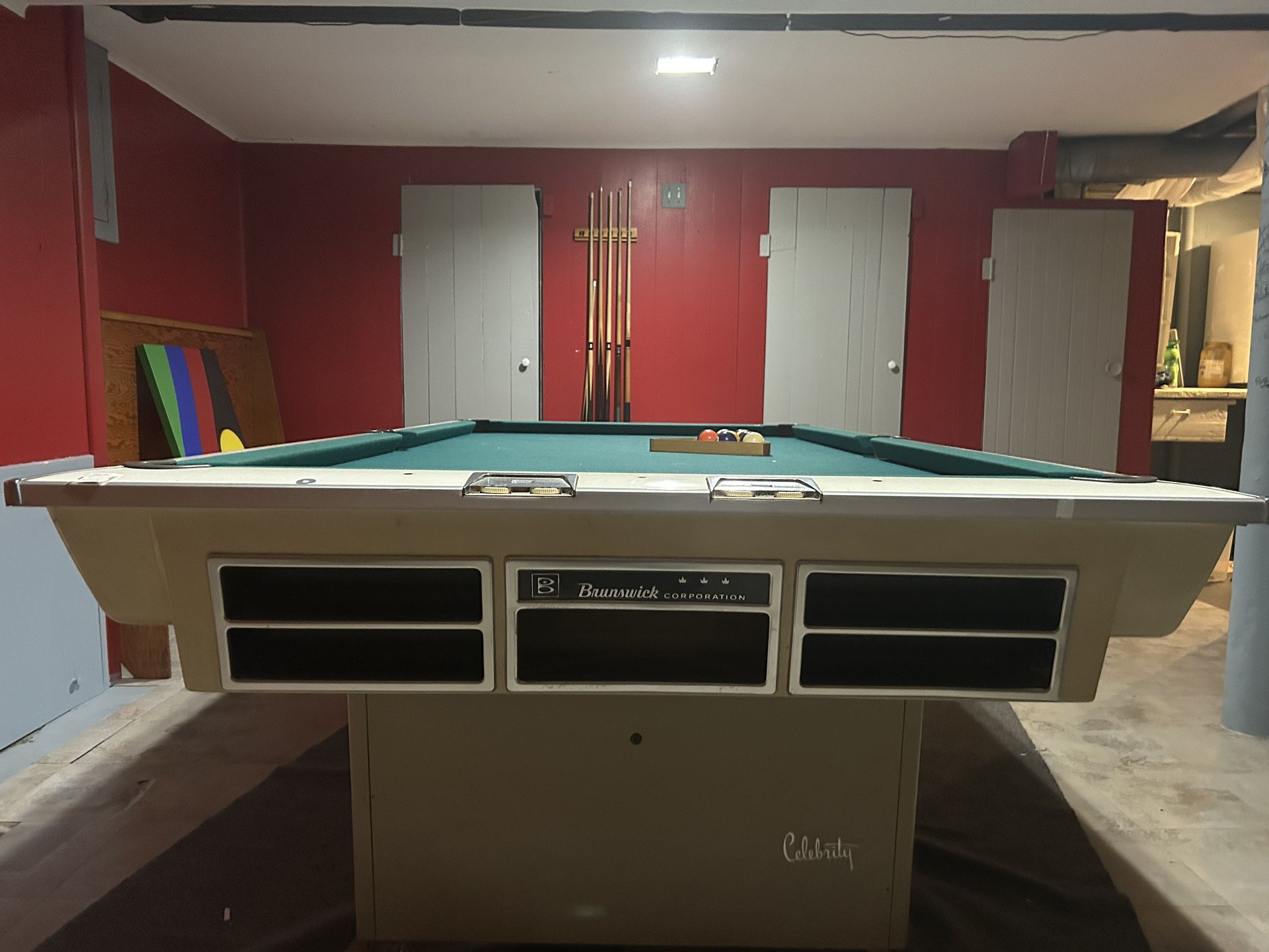 Official Brunswick Billiard Pool table w/sticks 