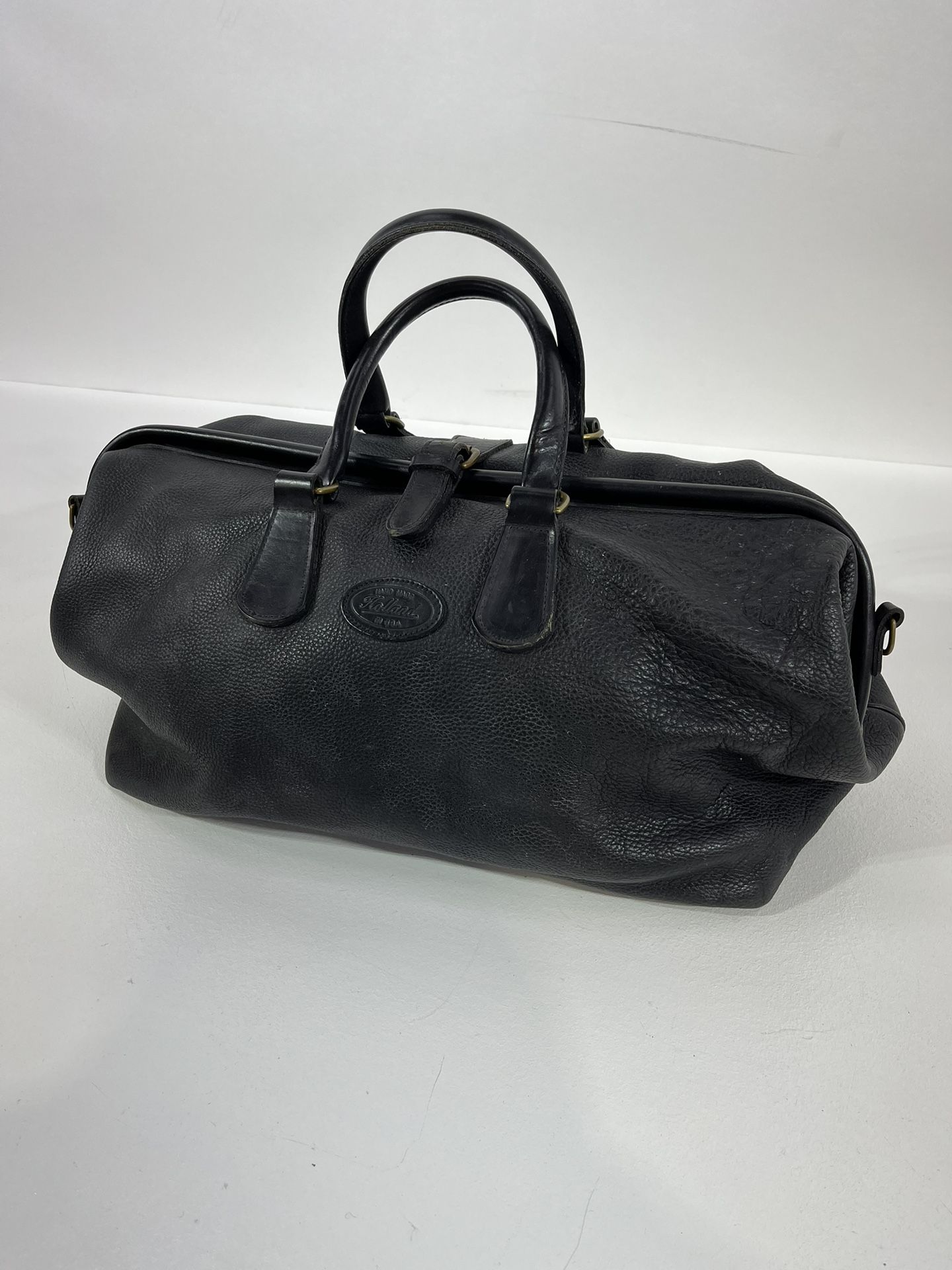  Vintage Holland Brothers Weekender Duffle Bag Hinge Top